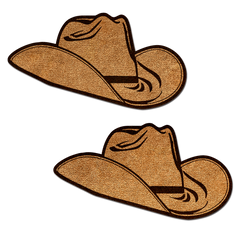 Wild West Brown Suede Cowboy Hat Pasties