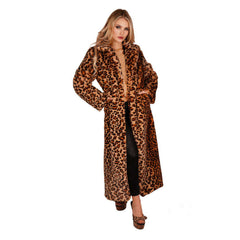 Wildest Dreams Leopard Print Faux Fur Long Coat