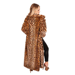 Wildest Dreams Leopard Print Faux Fur Long Coat