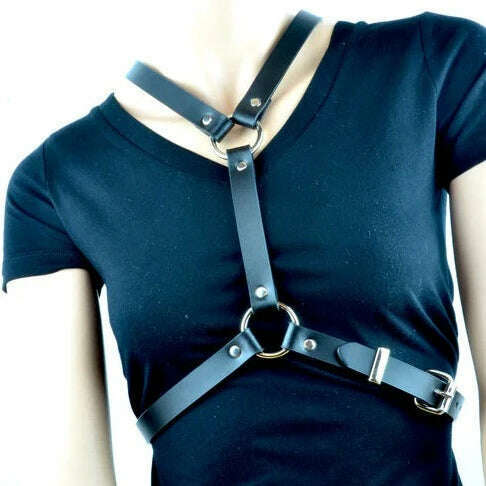 Women's Leather Chest Harness