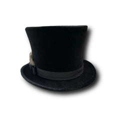 Wool Like Classic Feathered Top Hat