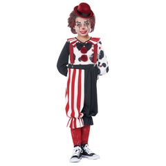 Kreepy Klown Red & Black Kids Costume