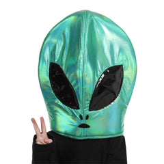 Green Iridescent Alien Plush Hat