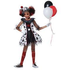 Creepy Clown Girl Child Costume