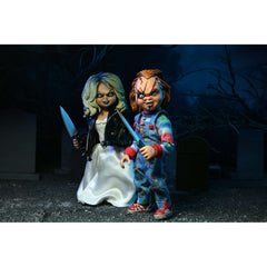 Bride of Chucky: 8″ Scale Chucky & Tiffany Collectible Clothed Figure 2 Pack