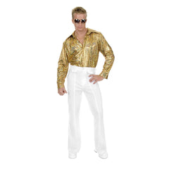 70s Golden Holographic Disco Adult Shirt