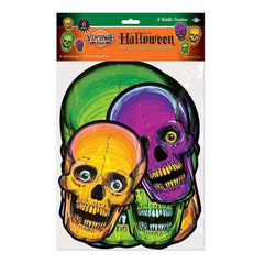 Vintage Halloween Nite-Glo Skull Cutouts