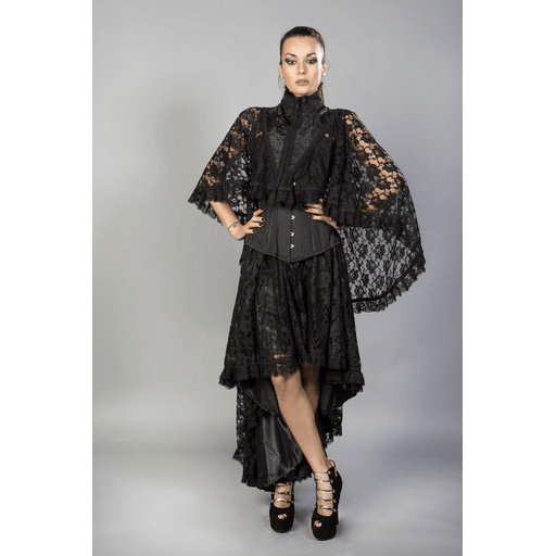 King Brocade Draconia Floral Lace Bolero Shawl