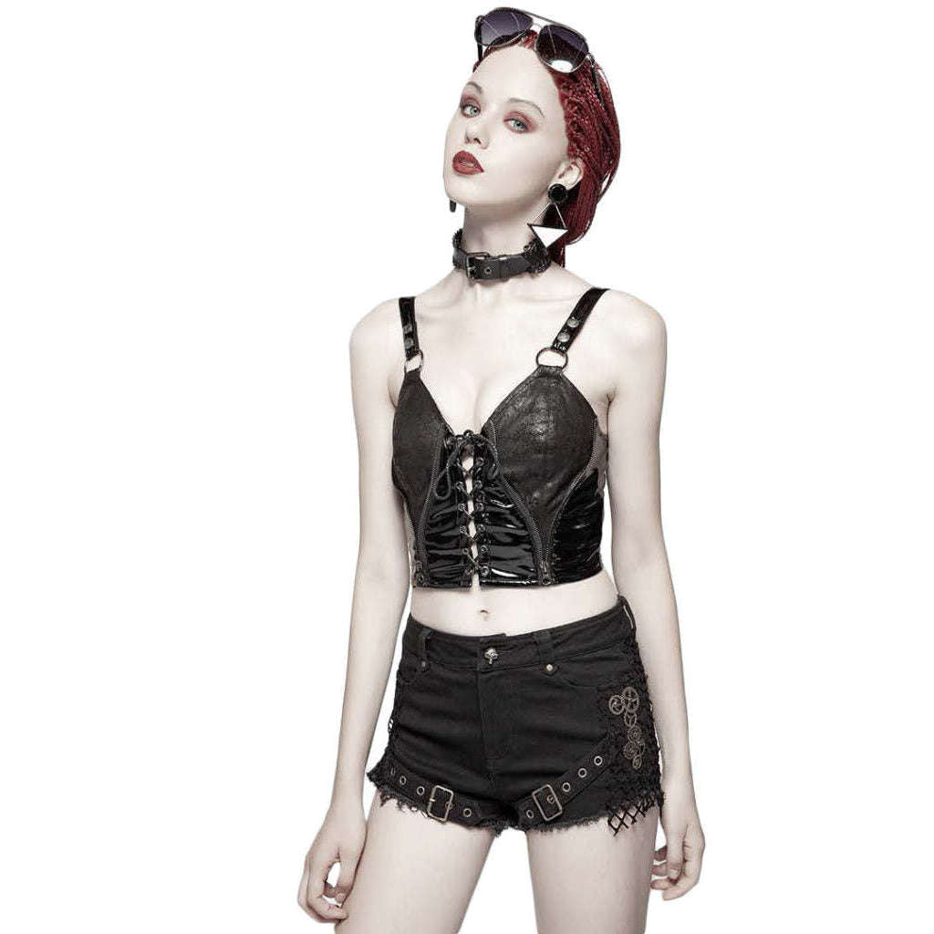 Punk Strap Short Vest