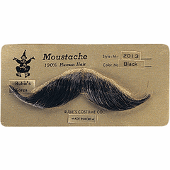 100% Human Hair Fake Handle Bar Mustache