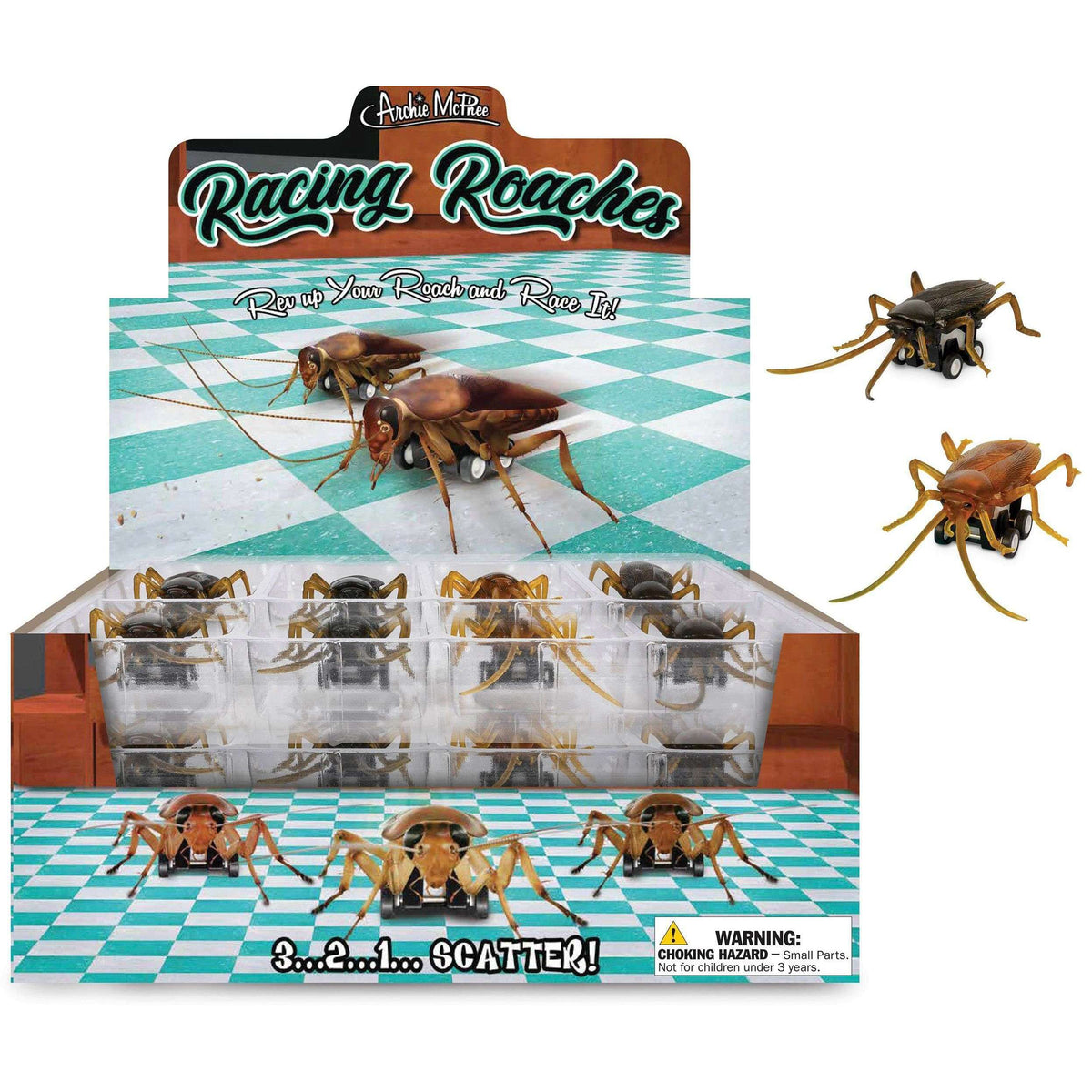 Racing Roach Pull Toy Prank