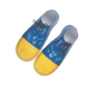 Blue and Yellow Adult Clown Shoe Covers