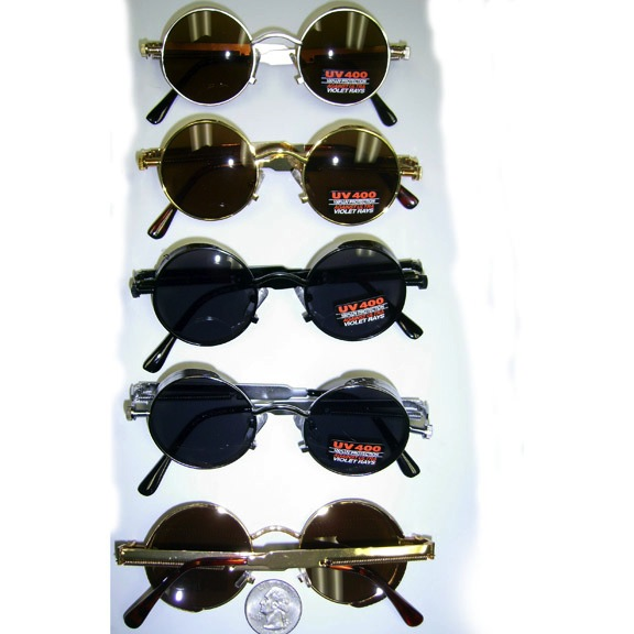 Round Metal Steampunk Sunglasses