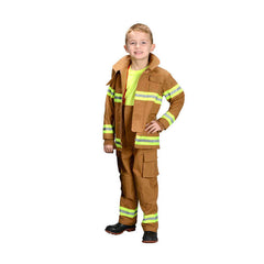 Classic Tan Jr. Firefighter Kids Costume