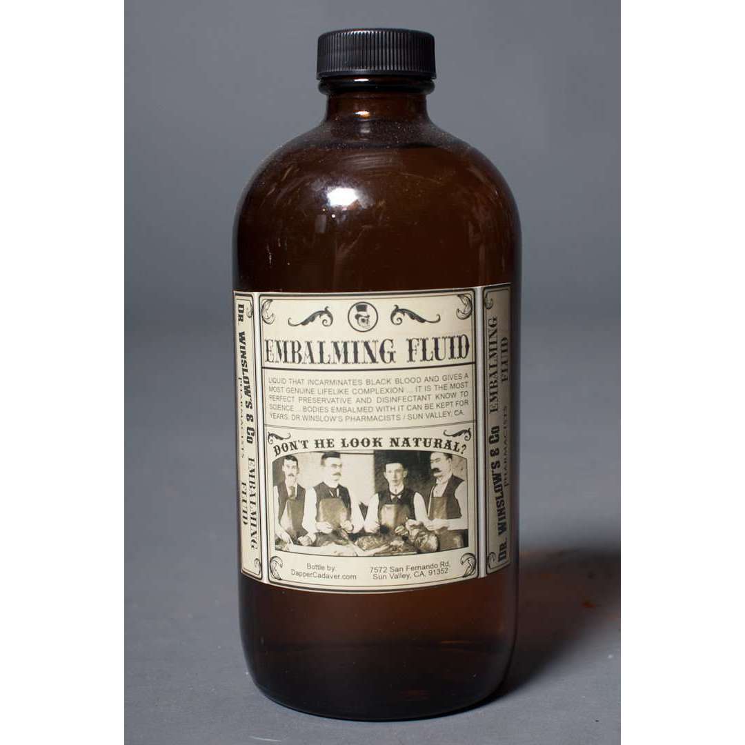 Embalming Fluid Bottle Prop