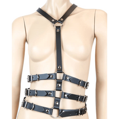 Black 3 Buckle Women's Harness