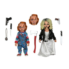 Bride of Chucky: 8″ Scale Chucky & Tiffany Collectible Clothed Figure 2 Pack