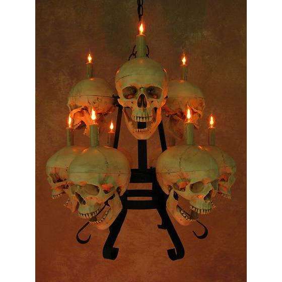 9 Skull Chandelier