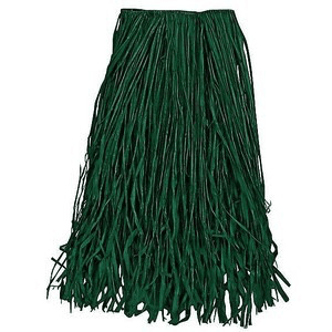 Real Raffia Green Adult Hula Skirt