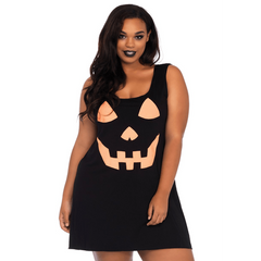 Jack-O-Lantern Plus Size Jersey Dress