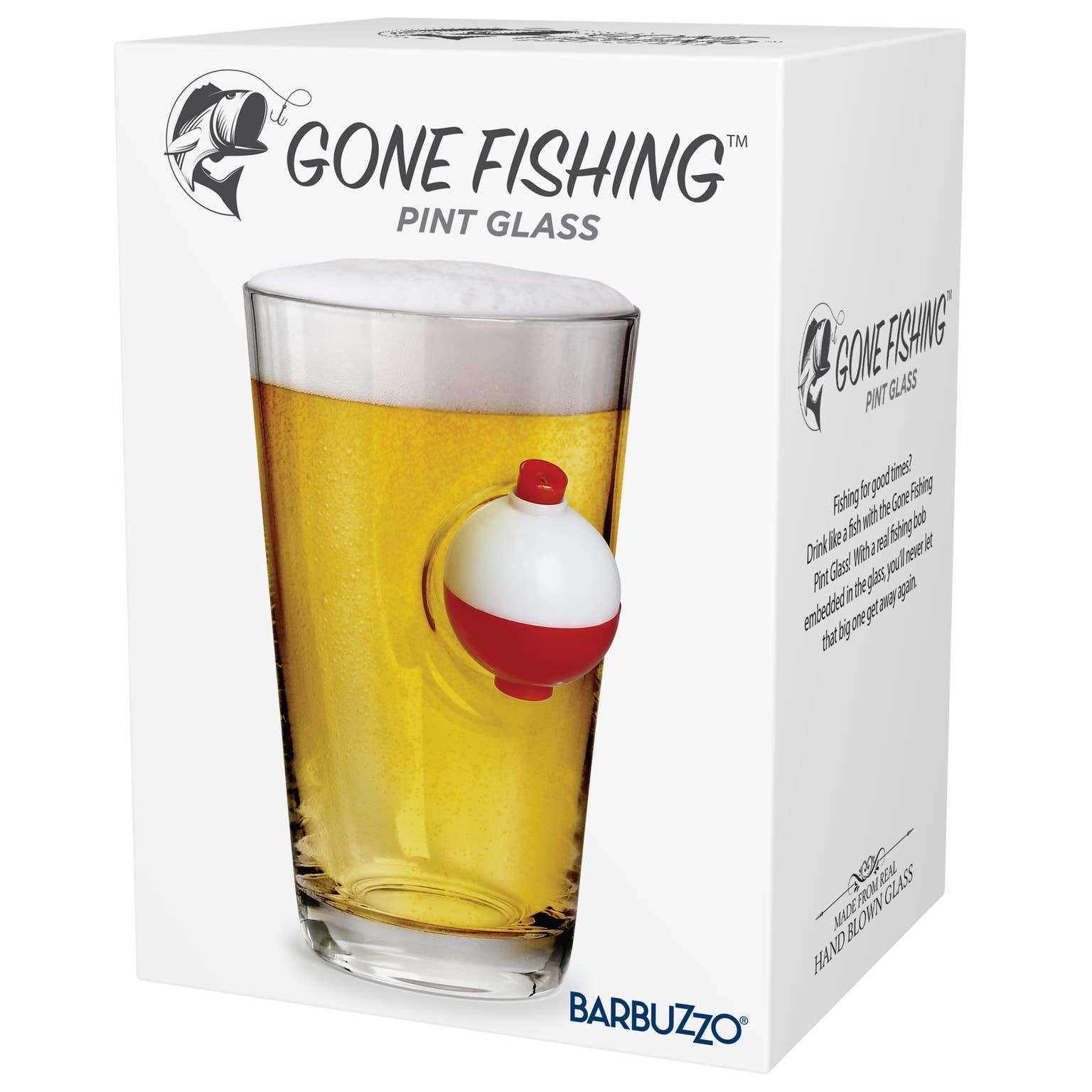 Gone Fishing Pint Glass