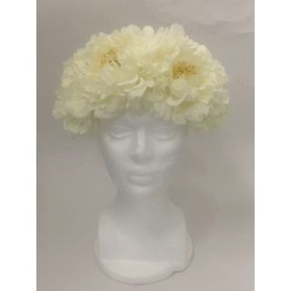 Ivory XL Peony Head Wrap