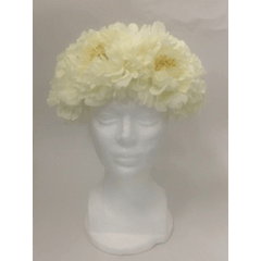 Ivory XL Peony Head Wrap