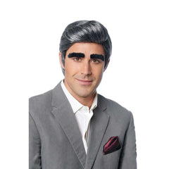 Grey Johnny Wig with Eyebrows