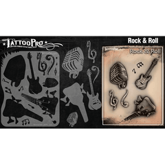 Rock & Roll Tattoo Stencil