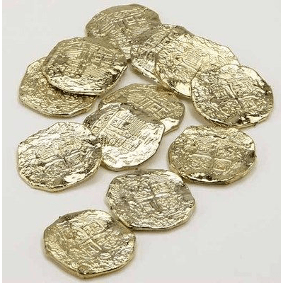 Gold Plastic Pirate Doubloons