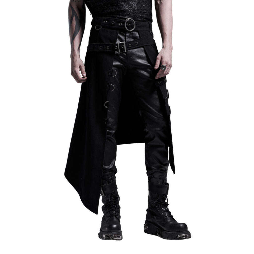 Punk Asymmetrical Overskirt Kilt