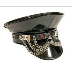 Triple Chain Metal Plated Patent Hat