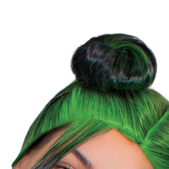 Billie Eilish Black & Green Double Bun Wig