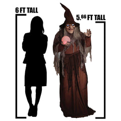 68" Soothsayer Digiteye Witch Animated Prop Decoration