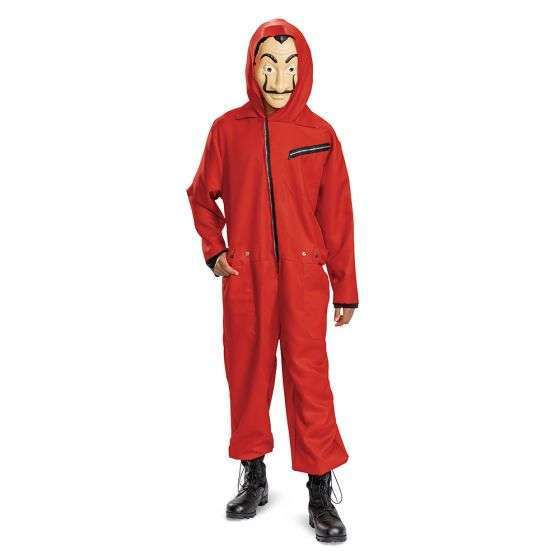 Netflix Money Heist Adult Jumpsuit & Mask