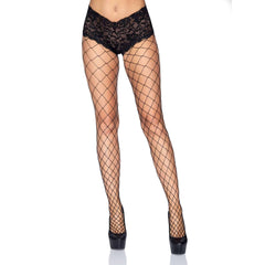 Boyshort Lace Top Black Fence Fishnets