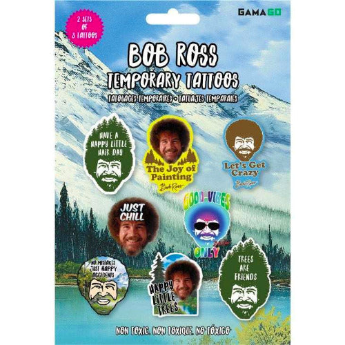 Bob Ross Temporary Tattoos