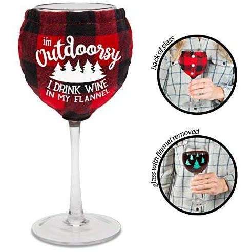 Flannel Wine Glass