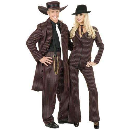 Black & White Adult Zoot Suit w/ Attachable Chain