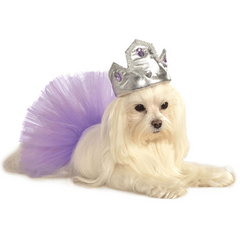 Silver Fabric Pet Tiara