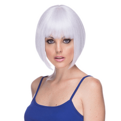 Lavender Nirvana Straight Fringe Bob Wig