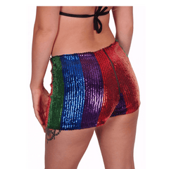 Rainbow Zipper Shorts