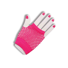 Pink Fishnet Gloves