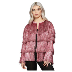 Layered Tinsel Fringe Festival Jacket