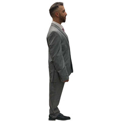 Premiere 1920s Men's Grey Three Piece Suit w/ Suit, Vest and Tie