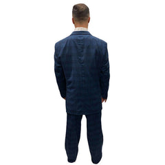 1920s Blue Plaid Suit Men's Costume