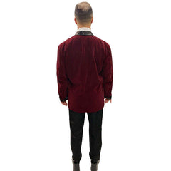 Men's Maroon Smoking Jacket Outfit