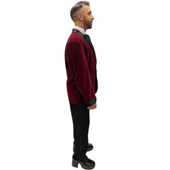 Men's Maroon Smoking Jacket Outfit