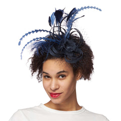 Blue Flyaway Fascinator