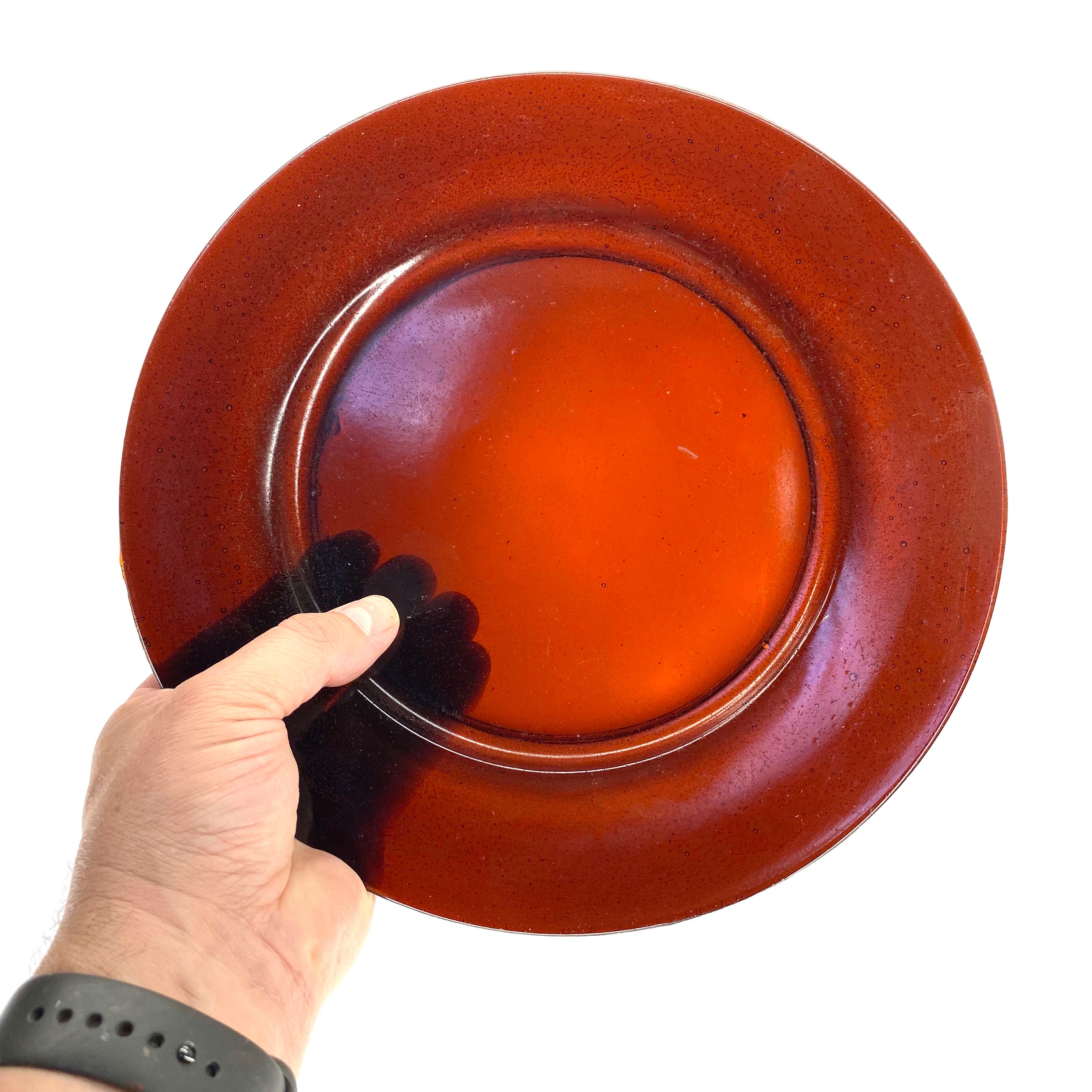 SMASHProps Breakaway Large Dinner Plate - AMBER BROWN translucent - Amber Brown,Translucent